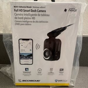 Brand new/never opened Scosche full HD smart dash camera for your vehicle